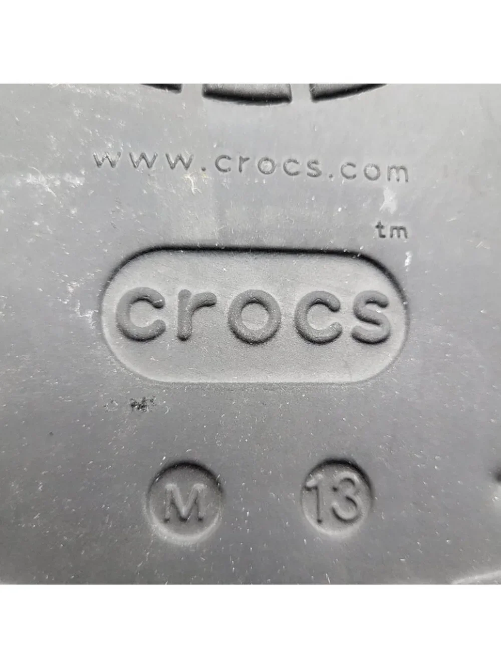 Crocs Mega Crush Clogs Black Men's Sz 13 Platform Vegan black slip on blemished